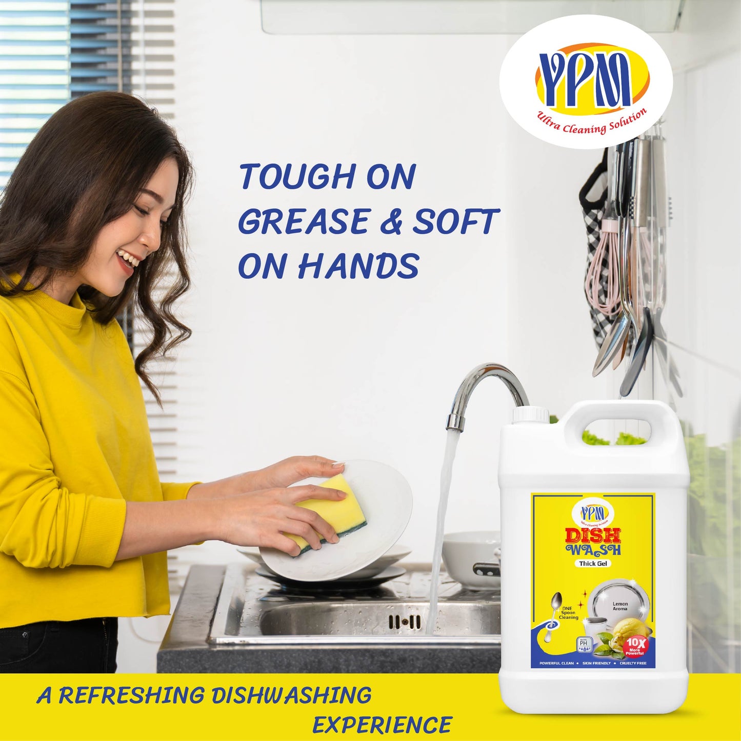 Dishwash Gel 5L (lemon) - Effective Kitchen Cleaning