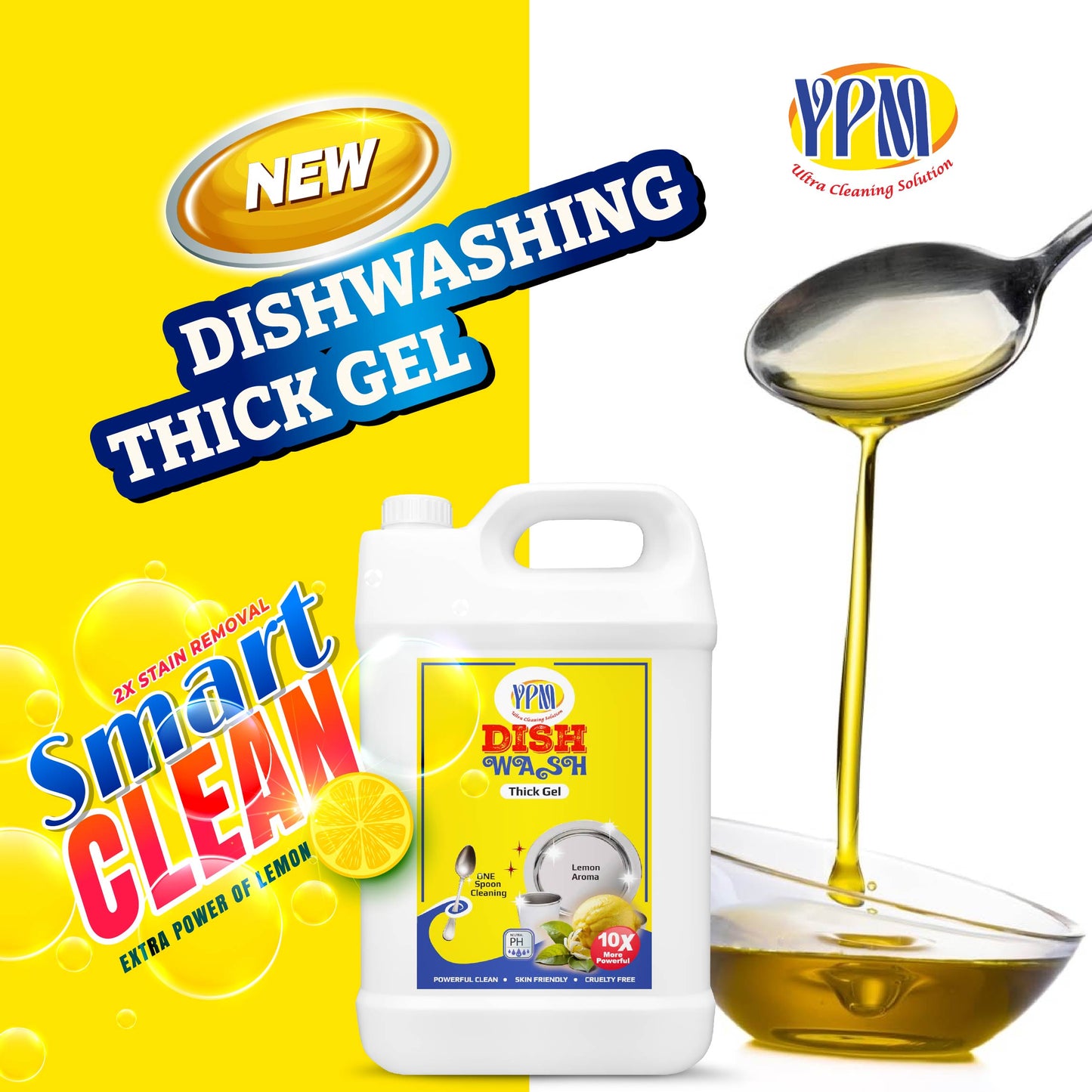 Dishwash Gel 5L (lemon) - Effective Kitchen Cleaning
