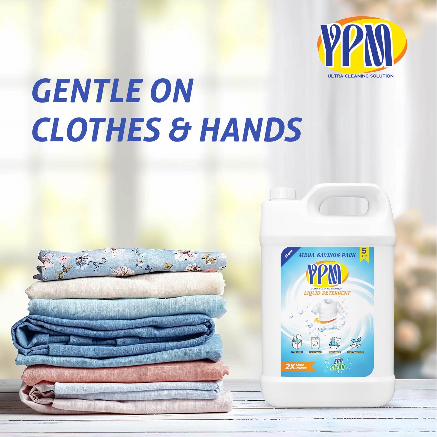 5L Liquid Detergent - Powerful Cleaning for Laundry - Fresh & Vibrant