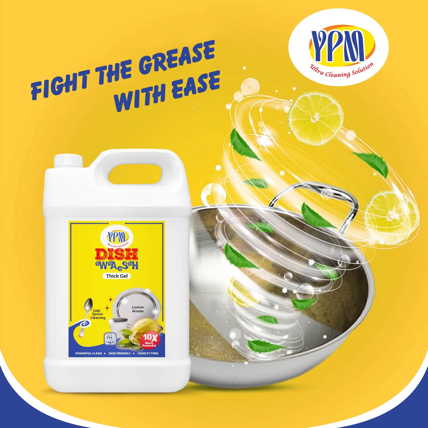 Dishwash Gel 5L (lemon) - Effective Kitchen Cleaning